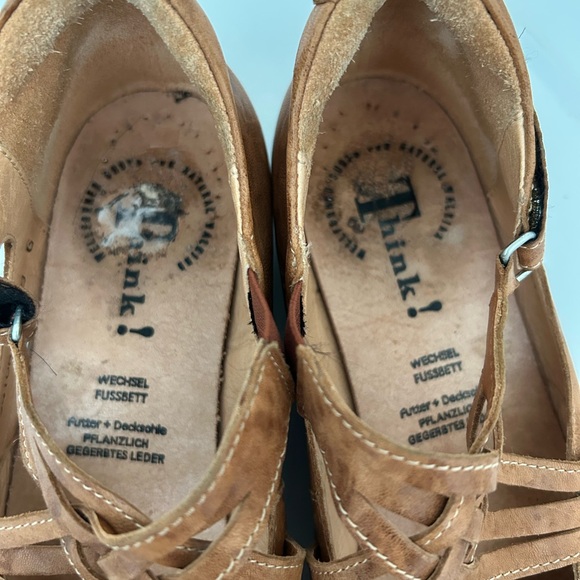 Think! Chilli Mary Jane Shoes Tan Size 8 US 39 EU - Picture 9 of 16